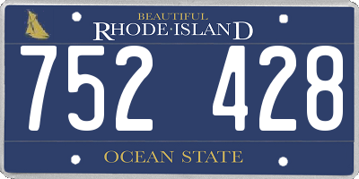 RI license plate 752428