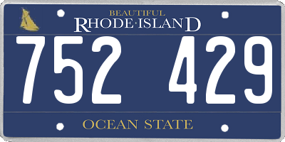 RI license plate 752429