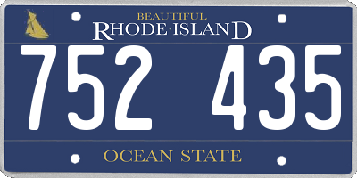 RI license plate 752435
