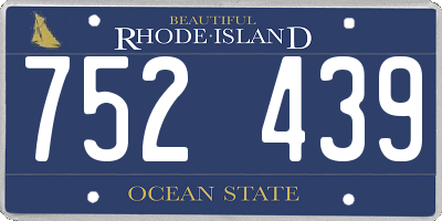 RI license plate 752439