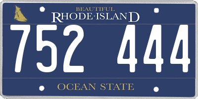 RI license plate 752444