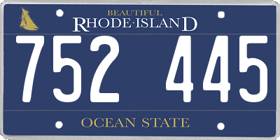 RI license plate 752445