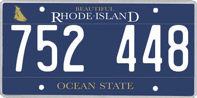 RI license plate 752448