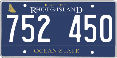 RI license plate 752450