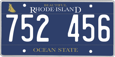 RI license plate 752456