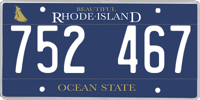 RI license plate 752467