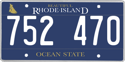 RI license plate 752470