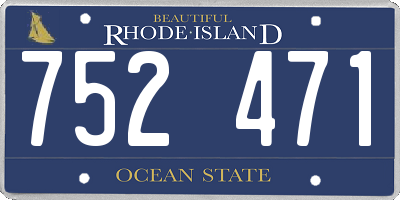 RI license plate 752471