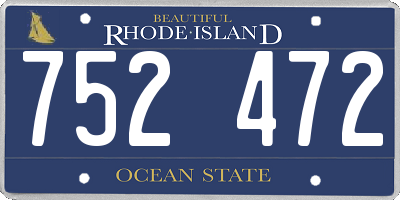 RI license plate 752472