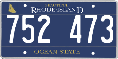 RI license plate 752473