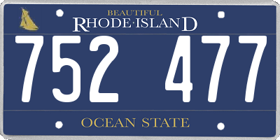 RI license plate 752477