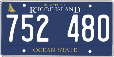 RI license plate 752480