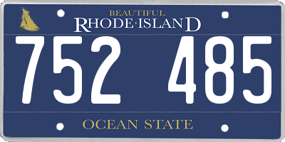 RI license plate 752485