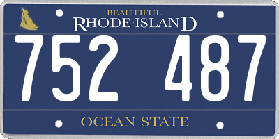 RI license plate 752487