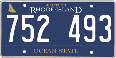 RI license plate 752493
