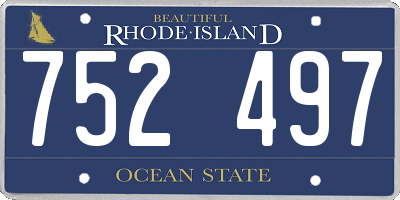 RI license plate 752497
