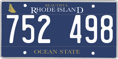 RI license plate 752498