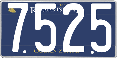 RI license plate 7525