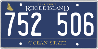 RI license plate 752506