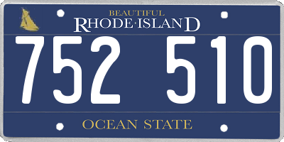 RI license plate 752510