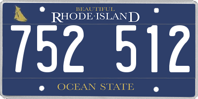 RI license plate 752512