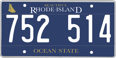 RI license plate 752514