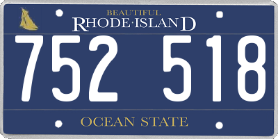 RI license plate 752518