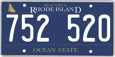 RI license plate 752520