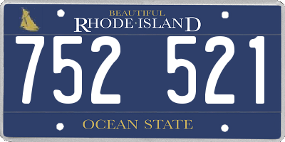 RI license plate 752521