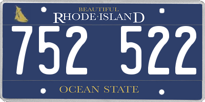 RI license plate 752522