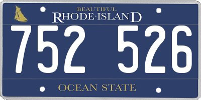 RI license plate 752526