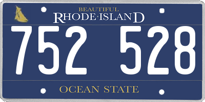 RI license plate 752528