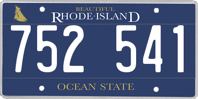 RI license plate 752541