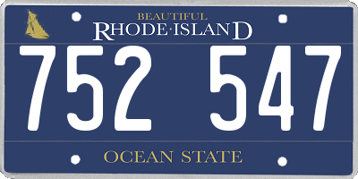 RI license plate 752547