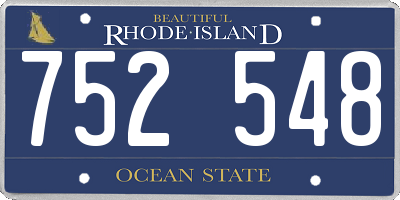 RI license plate 752548