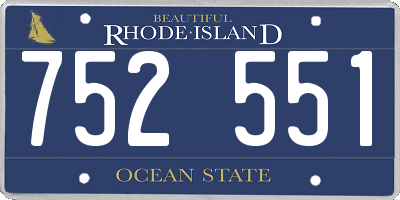 RI license plate 752551