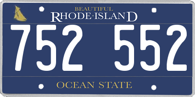 RI license plate 752552