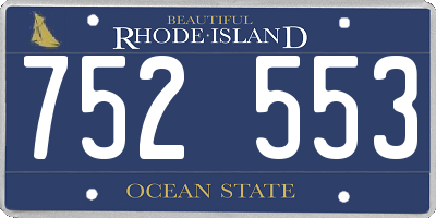 RI license plate 752553