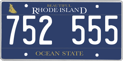 RI license plate 752555