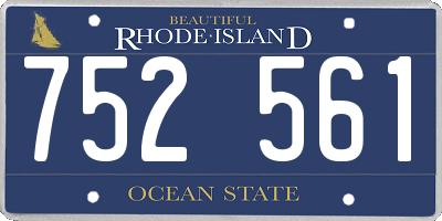 RI license plate 752561