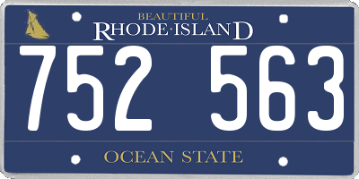 RI license plate 752563