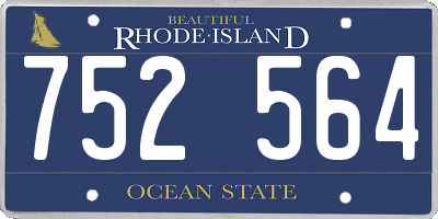 RI license plate 752564