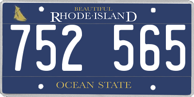 RI license plate 752565