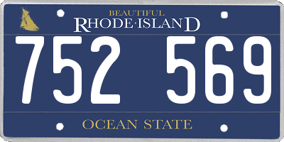 RI license plate 752569