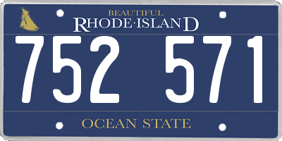 RI license plate 752571