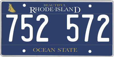 RI license plate 752572