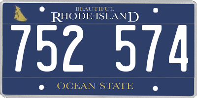 RI license plate 752574