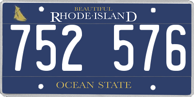 RI license plate 752576