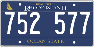 RI license plate 752577