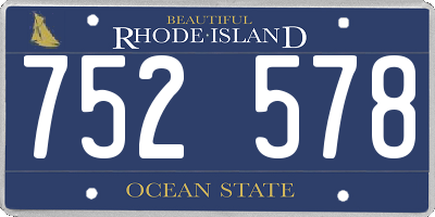 RI license plate 752578